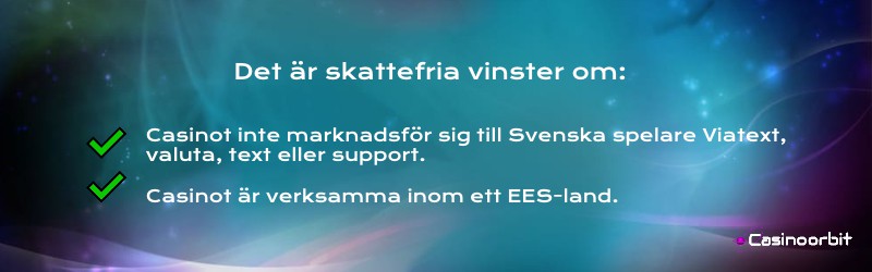 Skattefrågor för spel på utländska casinon - vad gäller?